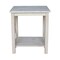 International Concepts Rectangle Hampton End Table, 22 W, 22 L, 25 in H, Wood, Unfinished OT-70E - alternate 5